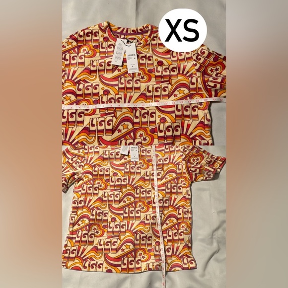 UGG Kinslee Top Velvet Fleece Oversized Short Sleeve T-shirt Retro 70s New w tag - Picture 7 of 16